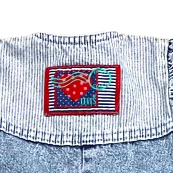 Vintage Little Levi's Acid Washed Denim Romper - Picture 9 of 15